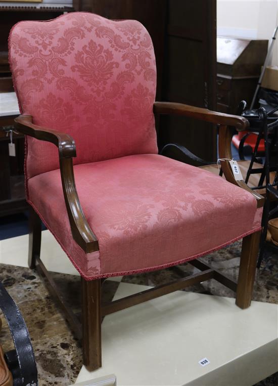A Gainsborough red armchair